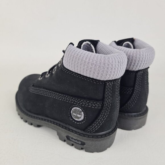 Timberland 6In Premium Thrml TODDLER Boots Outdoors Black Leather - Picture 5 of 9